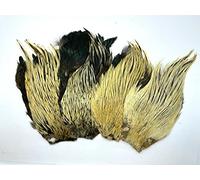 Cock Neck Feather Natural Colours for Fly Tying, Art and Craft (A) (Badger)
