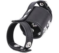 Cock Ring Bondage Rope with Leather Adjustable Chastity Belt Restraint Scrotum Set Reusable Ere-ction for Enhanced Sensual Play and Intimate Exploration Male Sex Toys Black