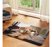 Cockapoo Beige Curly Dogs Pets Dogs,Waterproof Pet Feeding Mat,Cat Dog Placemats for Food and Water, PU Leather Food Mats,40x60cm