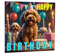 Cockapoo Birthday Card 145 x 145mm