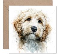 Cockapoo Birthday Card for Men Women - Dog Breeds - Happy Birthday Card for Son Dad Wife Grandma, 145mm Bday Greeting Cards