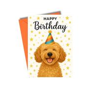Cockapoo Birthday Card Funny Dog Design for Him or Her, Cute Puppy Greeting From the Dog JBS119