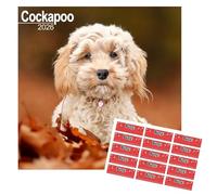 Cockapoo Calendar 2026 | 16 months | with FREE Organisational Stickers, Cockapoo Gift