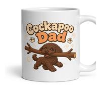 Cockapoo Dad Mug Cocker Poodle Cross Gift - Funny, Pet Lover - Black | Dishwasher and microwave safe, 11oz ceramic, printed both sides