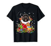 Cockapoo Dog Christmas Tree Lights Pajamas Xmas Matching T-Shirt