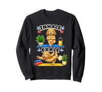 Cockapoo dog doing yoga inhale - exale DIGOR funny Sweatshirt