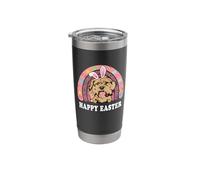 Cockapoo Dog Easter Bunny Eggs Hunting Boho Rainbow Stainless Steel Insulated Tumbler