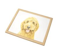 Cockapoo Dog Face Lap Tray 44x34cm Bean Bag Cushion Lifelike Cute Pet Art Serving Eating