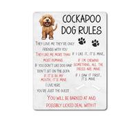 Cockapoo Dog Metal Sign Gift - Cockapoo Rules - If I Like It It's Mine - Family Fun Pet Animal Novelty Aluminium Present