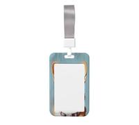 Cockapoo Dog Sunglasses Sliding Id Badge Holder Hard Plastic Work Card Case Name Tag Protector for Nurses Office