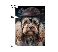 Cockapoo Dog With Glasses Splashart Jigsaw Puzzle Warren Reed - Designer Multi 500 Piece