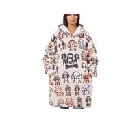 Cockapoo Gifts for Women, Wearable Blanket Hoodie for Adults, Oversized Flannel Hooded Blanket Big Sweatshirt, One Size 170x122 CM, Black