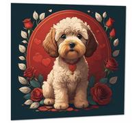 Cockapoo Greeting Card Cockapoo Valentines Day Card 145mm x 145mm