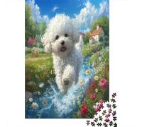 Cockapoo Jigsaw Puzzles For Adults 1000 Piece Jigsaws Puzzles Puzzles For Adults Kids Puzzle Games Toys Gift for Home Decoration Premium & Durable for Stress Relief 1000pcs (75x50cm)