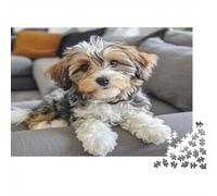Cockapoo Jigsaw Puzzles Puzzle for Adults Kids. 1000 Pieces Cute Dog Great Gifts Challenge Toy Educational Game Home Decoration for Educational Games Gifts 1000pcs (75x50cm)