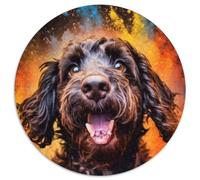 Cockapoo Jigsaws 1000 Pieces for Adults Round Jigsaw Puzzles 1000 Pieces for Adults Brain Teaser, Adult Game, Family Interactive Activity 67.5x67.5cm