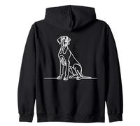 Cockapoo Line Art Dog Owner Zip Hoodie