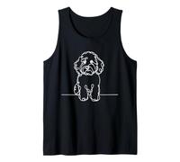 Cockapoo Line Art Pet Owner Tank Top