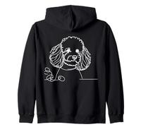 Cockapoo Line Art Pet Owner Zip Hoodie