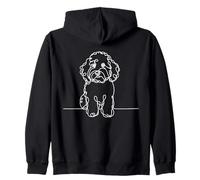 Cockapoo Line Art Pet Owner Zip Hoodie