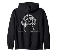 Cockapoo Line Art Pet Owner Zip Hoodie