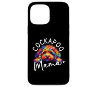 Cockapoo Mama Rainbow Pop Colour Art Peeking Cockerpoo Case for iPhone 13 Pro Max