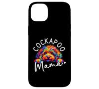 Cockapoo Mama Rainbow Pop Colour Art Peeking Cockerpoo Case for iPhone 14 Plus