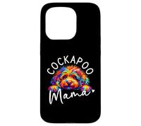 Cockapoo Mama Rainbow Pop Colour Art Peeking Cockerpoo Case for iPhone 15 Pro