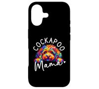 Cockapoo Mama Rainbow Pop Colour Art Peeking Cockerpoo Case for iPhone 17