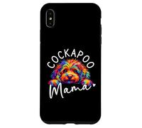 Cockapoo Mama Rainbow Pop Colour Art Peeking Cockerpoo Case for iPhone XS Max