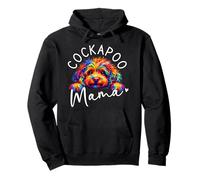 Cockapoo Mama Rainbow Pop Colour Art Peeking Cockerpoo Pullover Hoodie