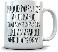 Cockapoo Mug - Funny Coffee Mug Gift for Cockapoo Owners, Moms and Dads, White 11oz