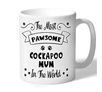 Cockapoo Mum Mug Gift Pawsome (Black Print) Dog Lover Owner Birthday for Her Women Present