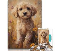Cockapoo Puppy 1000 Pieces Jigsaw Puzzles For Teens And Adults,Stress Reliever Difficult Challenge Suitable for Desktop Decoration (50x75cm)