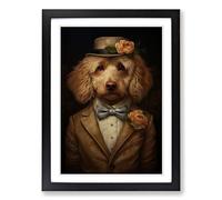 Cockapoo Romanticism Framed Print | A2 Black Framed Wall Art | Ready to Hang | Modern Nature Picture | Living Room Bedroom Lounge Office