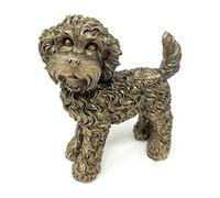 Cockapoo Standing Dog Ornament Bronze Coloured 10 CM