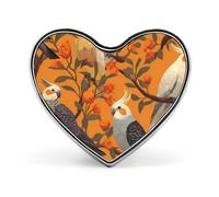 Cockatiel Birds Cute Button Pins Heart Badge Cool Personalised Pattern Brooches for Bag Hat