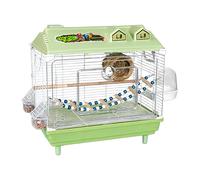 Cockatiel Cage for House Transportable Transparent for Parakeet | Wooden Bird Cage with Perch for Parrots Cockatoos Macaws Conures and Canaries Indoor