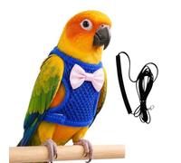 Cockatiel Carry Harness With Rope Breathable Escape Proof Lightweight | Training Bird Airwear Harness for African Gray Parrot Conure Parakeet Peony Budgie Indoor Outdoor Cage