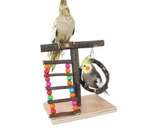 Cockatiel Climbing Toy | Cockatiel Perch Playground - Parrot Play, Bird Perch Stand Wood, Bird Play Stands Tabletop Parrot Perch, Bird Playstand Training Playground, Bird Cage Toys for home