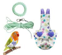 Cockatiel Diaper 78.74Inch Flying Rope Reusable Adjustable
