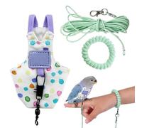 Cockatiel Diaper Adjustable Leakproof Ergonomic with 78.74Inch Flying Rope