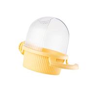 Cockatiel Food Container Dispenser Clear Open Covers Parrots Bird Cage Feeder With Perch For Home Or Pet Shops Large Capacity Bird Feeder