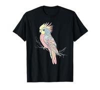 Cockatiel Grey Bird Owner Cute Pastel Art T-Shirt