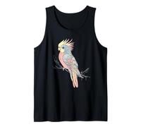 Cockatiel Grey Bird Owner Cute Pastel Art Tank Top