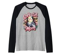 Cockatiel Mom Parrot Bird Owner Mother Raglan Baseball Tee