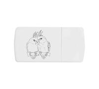 'Cockatiel Pair' Pill Box with Tablet Splitter (PI00034639)