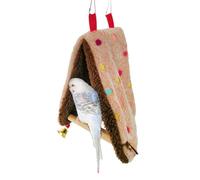 Cockatiel Tent Bird Hammock - Plush Warm Cage House With Perch And Toys | Parakeet Sleeping Hut | Winter Shelter For Lovebirds Conures Canaries - Soft Cotton Indoor Nest Hanging Pet Accessory