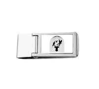 Cockatoo Antler Ecology Art Deco Fashion Slim Money Clip Stainless Holder Pocket Wallet