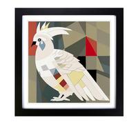 Cockatoo Constructivism No.1 Framed Wall Art Print, Ready to Hang Picture for Living Room Bedroom Home Office, Black 18 x 18 Inch (45 x 45 cm)